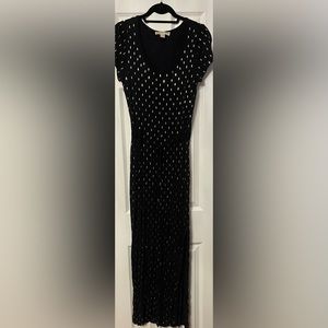 Black and gold Michael Kors maxi dress